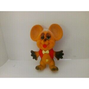 Vintage 1960s Topo Gigio Flocked  TL Hong Kong 9"